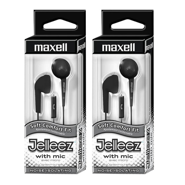 MAXELL (2 EA) JELLEEZ SOFT EARBUDS W/ MIC