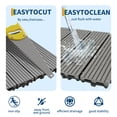 thumbnail image 3 of Garvee 48-Pack 12"x12" Interlocking Composite Deck Tiles for Patio, Balcony, Porch, Poolside, Grey, 3 of 8