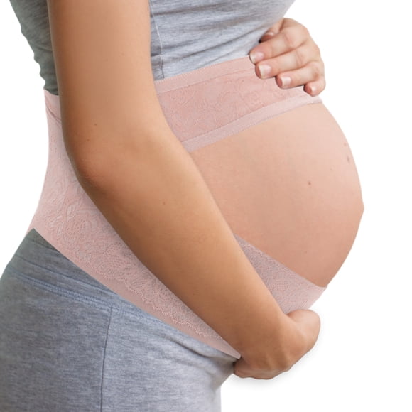 Unique Bargains Pregnancy Belly Band for Pregnant Women Breathable Maternity Belt Adjustable Pregnancy Belly Support Band Large Pink