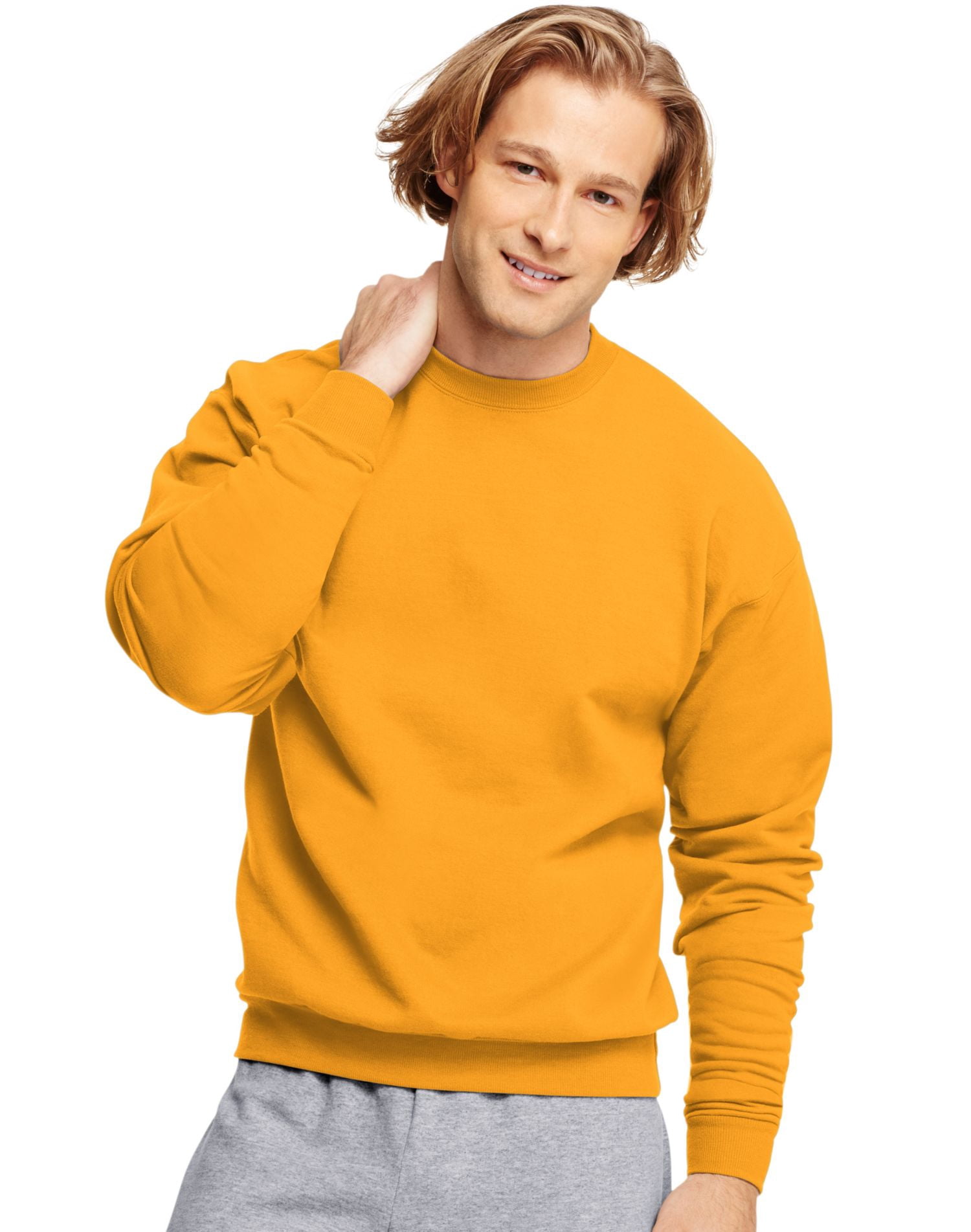 Hanes Chandail Molletonné à Col Rond ComfortBlend EcoSmart pour Hommes - Meilleur Vendeur, 5TG, Or, 5TG,
