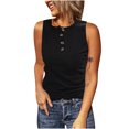 thumbnail image 1 of Pompotops Débardeurs Décontractés pour Femmes Sans Manches Boutons Amincissants Col Rond Uni Pull Blouse Hauts, 1 of 5