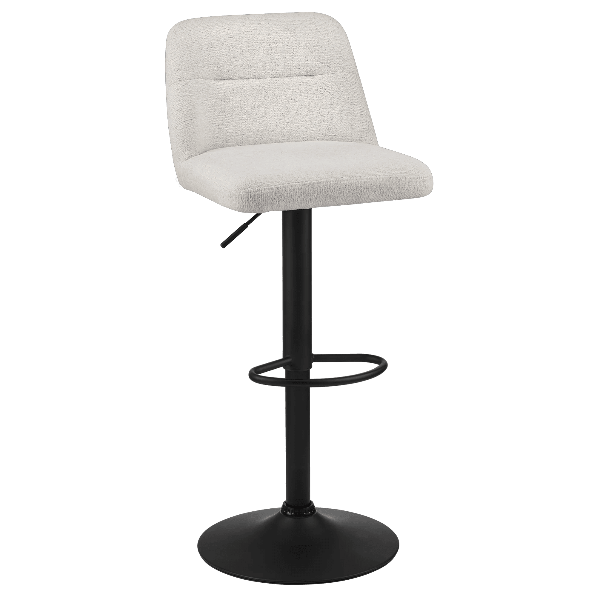 Bouclair Oatmeal Adjustable Fabric and Metal Barstool