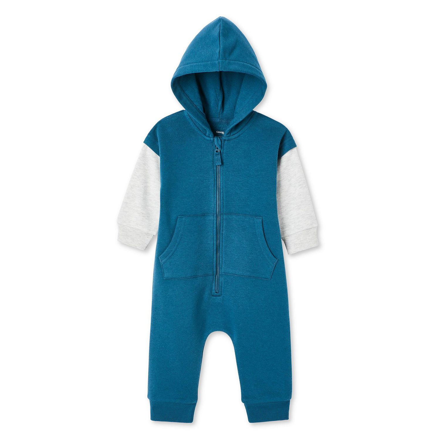 Barboteuse trompe-l’œil en molleton George pour bébés garçons