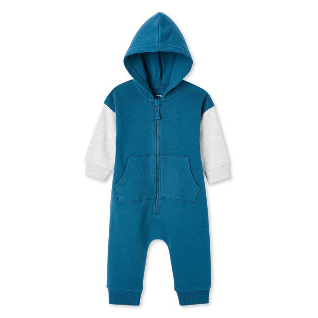 Barboteuse trompe-l’œil en molleton George pour bébés garçons