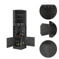 thumbnail image 3 of TUHOME Syrah Corner Bar Cabinet - Smoky Oak  Engineered Wood, 3 of 9