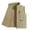 Khaki, variant on Men's Casual Solid Reversible Fleece Lined Waterproof Multi Pocket Outdoor Cargo Sleeveless Jacket