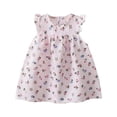 thumbnail image 1 of MEZZALL Robes d'Été pour Filles à Imprimé Floral Robe Confortable et Décontractée pour la Robe d'Été Quotidienne et les Sorties à la Plage 3-4 Ans Coupe Décontractée Robe d'Été pour Bébé, 1 of 3