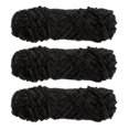 thumbnail image 1 of Unique Bargains Fil Chenille en Velours de Polyester Noir, 3 Écheveaux, 1 of 7