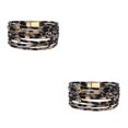 thumbnail image 3 of QualitChoice Bracelet Multi-layers Magnetic Buckle Leather Multi-colored Leopard Print Valentines Day Gifts Bracelets Hand Jewelry Light Brown 2Set, 3 of 6