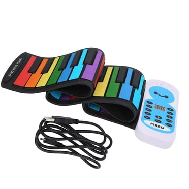 Clavier Piano Enroulable, Piano Pliable en Silicone Portable Coloré pour Enfants pour Cadeaux d'Anniversaire pour Débutants pour Cadeaux de Vacances