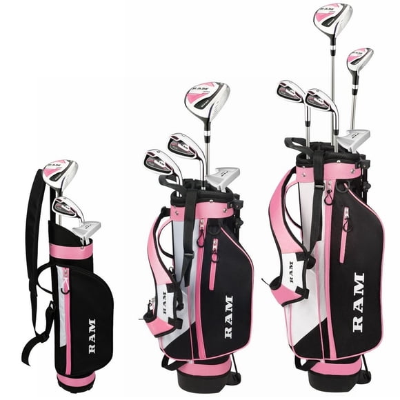 Ram Golf Junior SDX Girls Golf Clubs Set with Bag, Left Hand, Age 6-8