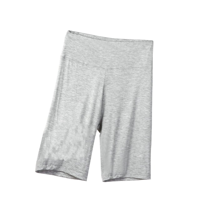 Timegard Womens Shorts Cotton Linen Elastic Waist Solid Color Summer Knee Length Trousers with Pockets