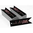 thumbnail image 2 of Inkdotpot Pack Of 50 Made With Love Text Favor Paper Tags Craft Real Rose Gold Foil Hang Tags, 2 of 6