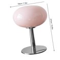 thumbnail image 4 of Bedside Table Lamp, Elegant Iron Base Cute Shape Nightstand Lamp  for Bedroom Button Switch Pink, 4 of 8