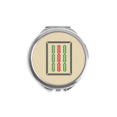 thumbnail image 1 of Mahjong Bar 9 Tuiles Motif Miroir Compact Rond Portable de Poche en Verre, 1 of 3