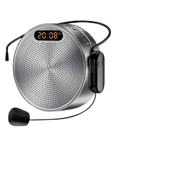 Réveil Sans Fil Mégaphone Amplificateur Vocal Portable Guide pour Enseignant Microphone Haut-Parleur 5 W, Volume Élevé