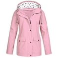 thumbnail image 1 of Dvkptbk Veste à Capuche Femmes Imperméable Unie Manteau de Pluie Extérieur Grande Taille Imperméable à Capuche Coupe-Vent en Liquidation, 1 of 3