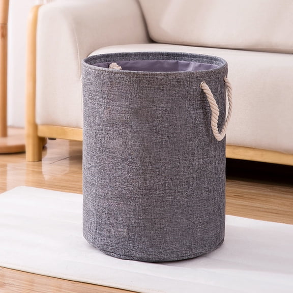 JKODE Panier à Linge - Panier à Linge Pliable en Toile avec Poignée en Corde de Sisal Protectrice pour Dortoirs Universitaires et Rangement à la Maison (Gris)