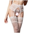 thumbnail image 5 of Porte-jarretelles en Dentelle Brodée Transparentes pour Femmes avec Bas TG, 5 of 5