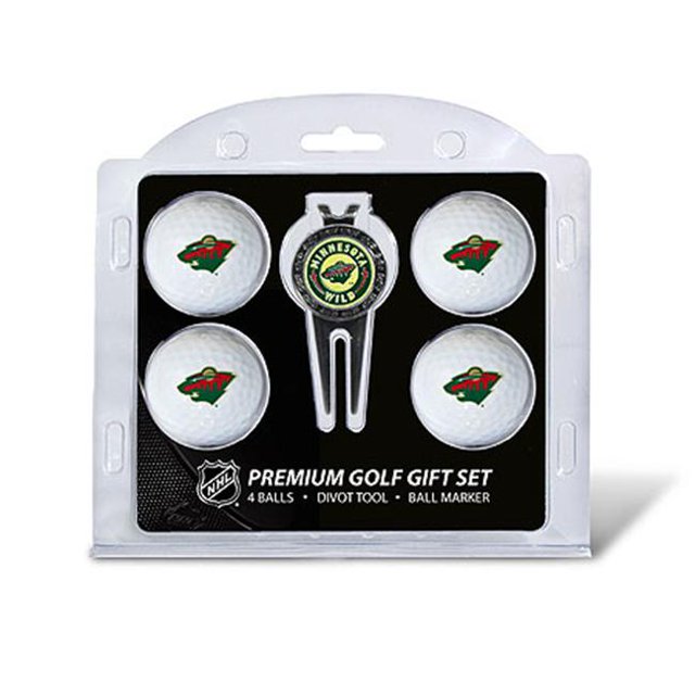 Team Golf 14306 Minnesota Wild 4 Ball - Divot Tool Gift Set