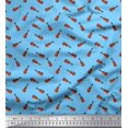 thumbnail image 1 of Soimoi Cotton Duck Fabric Guitar Musical Instrument Printed Fabric 1 Yard 56 Inch Wide, 1 of 3