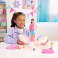 thumbnail image 2 of Barbie Team Barbie Roll and Reveal Soccer Player Doll and Accessories with Brunette Fashion Doll, 8 Surprises & Soccer Ball Encasement, 2 of 6
