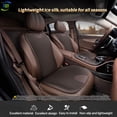 thumbnail image 4 of Ensemble de Coussins de Siège Auto (Coussin de Siège avant&Arrière&Dossier), Toucher Soie Glacée, Léger et Respirant, Évacuation de l'Humidité et Absorption de la Sueur, Convient à la Plupart des Sièges Auto, Toutes Saisons, Brun, 4 of 17