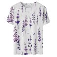 thumbnail image 3 of Birdeem Femmes Surdimensionné Été Décontracté Manches Courtes Col Rond Manches Imprimées Hauts Blouse Ample, 3 of 4