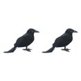 thumbnail image 4 of kurtrusly Horror Props For Halloween - High Simulation Black Crow Ornament For Festive Straight crow 2Set, 4 of 6