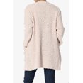 thumbnail image 2 of TheMogan Women's PLUS Loose Fit Popcorn Knit Long Sleeve Pocket Open Sweater Cardigan, 2 of 6