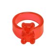 thumbnail image 1 of LYMAYTER Candy Color Ring Little Bear Ring - Korean INS Style, Acrylic, 1 of 7
