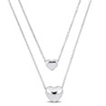 thumbnail image 1 of Miabella Heart Cham Double Strand Necklace in Sterling Silver, 1 of 5