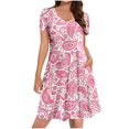 thumbnail image 2 of Ovzne Robes pour Femmes 2025 Robe d'Été Robe d'Été Décontractée pour Femmes Dégradé Sans Manches Col en V Longue Robe Robe de Printemps Liquidation, 2 of 7