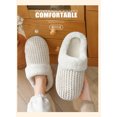 thumbnail image 3 of Chaussons en Mousse à Mémoire de Forme pour Femmes Confort en Peluche Doublée de Polaire Chaussures de Maison pour Intérieur & Extérieur Rose, 3 of 9