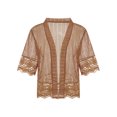 thumbnail image 2 of Summer Women's Open Front Shrug Short Sleeve Solid Color Lace Patchwork Cardigan Sheer Bolero Cover Up, 2 of 9