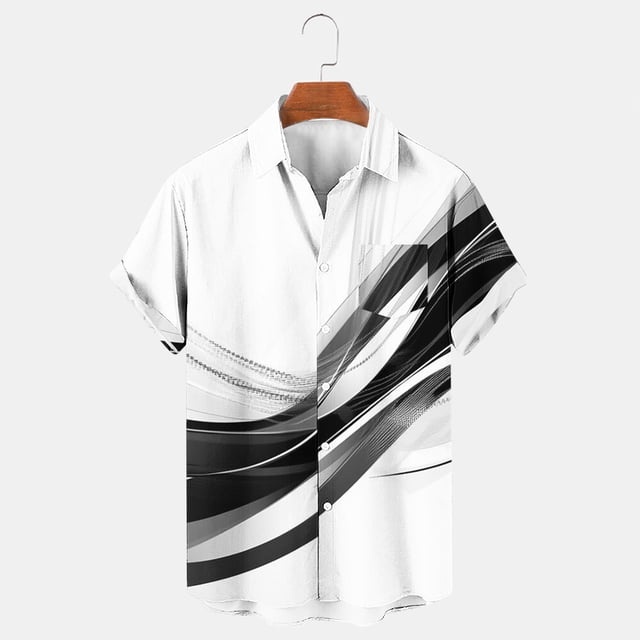 Styesk T-Shirts pour Hommes Col Rabattu Fluide Léger Manches Courtes Cardigan Boutonné Haut Chemise Manches Courtes Col Rabattu Haut Chemise
