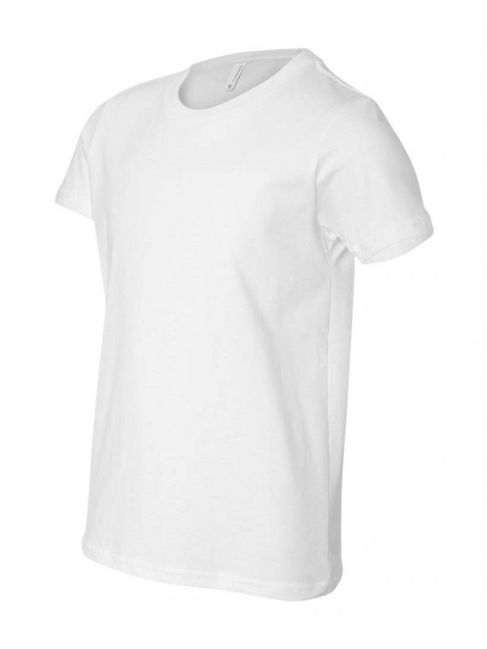 T-Shirt à Manches Courtes Col Rond pour Jeunes - Blanc - Petit