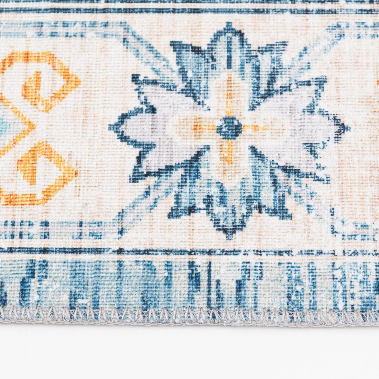 Tommin Blue and Yellow Woven Area Rug