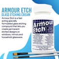 thumbnail image 4 of Armour Etch Glass Etching Cream Kit - Create Permanently Etched Designs - 10oz Net Weight - Bundled with Moshify Application Brushes, 4 of 9