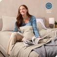 thumbnail image 3 of Bare Home Cozy Fleece Sheet Set - Extra Plush Polar Fleece - Deep Pocket - King, Sand, 3 of 8