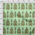 thumbnail image 2 of oneOone Polyester Lycra Fabric Leaves & Floral Ethnic Printed Craft Fabric BTY 56 Inches Wide, 2 of 4