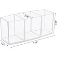 thumbnail image 2 of Clear Makeup Brush Holder Organizer, 3 Slot Acrylic Eyeliners Display Holder, 2 of 5