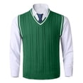 thumbnail image 1 of SHIXIAOO Male Knitted Vest Vest V Neck Sleeveless Padded Sweater Vest Open Cardigan plus Man Sweater for Men Sweaters for Men Cardigan Open Front with Hood Cropped Cardigan Sweaters for Men Sweaters, 1 of 8