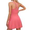thumbnail image 1 of cfhntfmh Robes de Tennis pour Femmes Robe de Golf d'Entraînement avec Shorts Intégrés Mode à Bretelles Spaghetti Sans Manches Robe Athlétique, 1 of 5