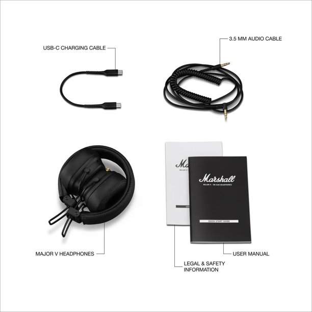 Marshall Major V On-Ear Bluetooth Headphone | Brand New ( Black