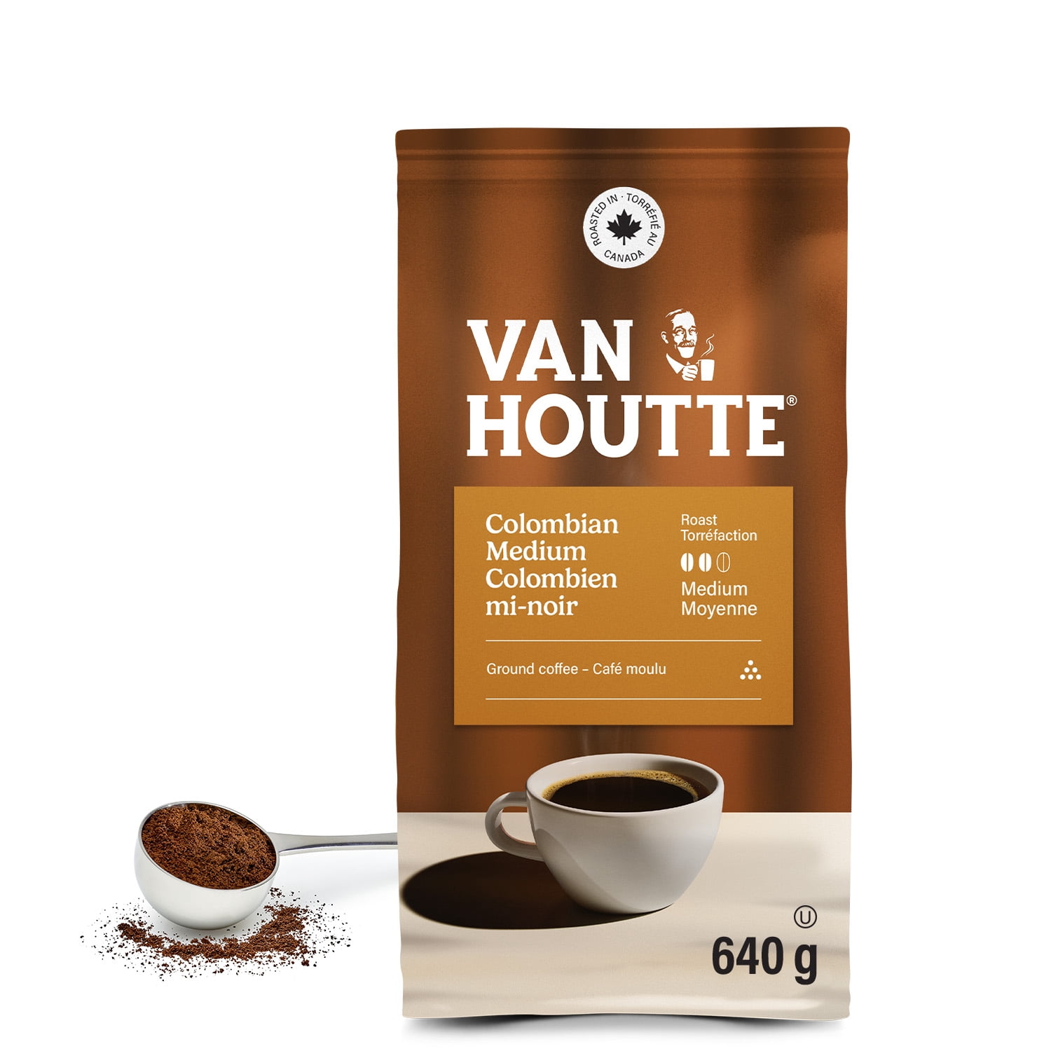 Van Houtte Colombian Medium, Medium Roast, Ground Coffee, 640g