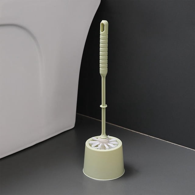 Toilet Bowl Brush Set with Base, Compact Design Featuring Ergonomic Handle and Hollow Drainage System for Bathroom Cleaning and Storage