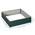 thumbnail image 3 of Outsunny 4' x 4' x 1' Galvanized Raised Garden Bed, Dark Green, 3 of 10