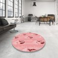 thumbnail image 4 of Ahgly Company Tapis Rectangulaire Lavable en Machine Intérieur Transitionnel Rose, 2 Pieds x 4 Pieds, 4 of 7