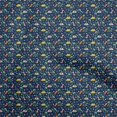 thumbnail image 1 of oneOone Tissu Popeline de Coton Bleu Dinosaure Coloré Matériel de Robe Imprimé Tissu au Mètre 56 Pouces de Large, 1 of 5